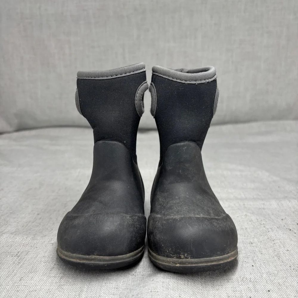 Bogs Classic Solid Kids Black Waterproof Insulated Rain Boots Toddler Size 4